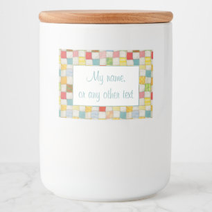 Para Comida COLCHA LOCA Etiqueta 2" x 3" / Horizontal