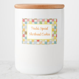 Para Comida CRAZY QUILILE 2"X3" Etiqueta del contenedor de ali
