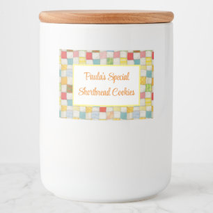 Para Comida CRAZY QUILILE 2x3 Etiqueta de contenedor de alimen