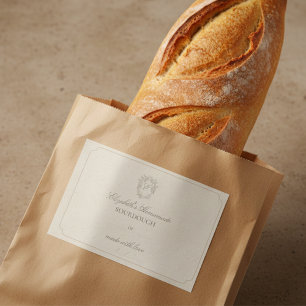 Para Comida Elegante Escudo DIY Etiqueta de regalo casera