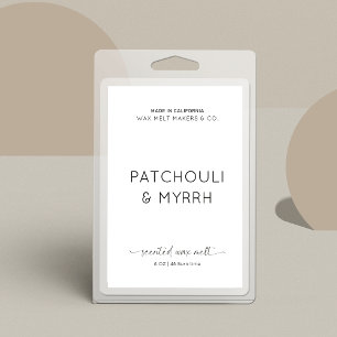 Para Comida Elegante Etiqueta de Rectángulo Mínimo de Empaquet