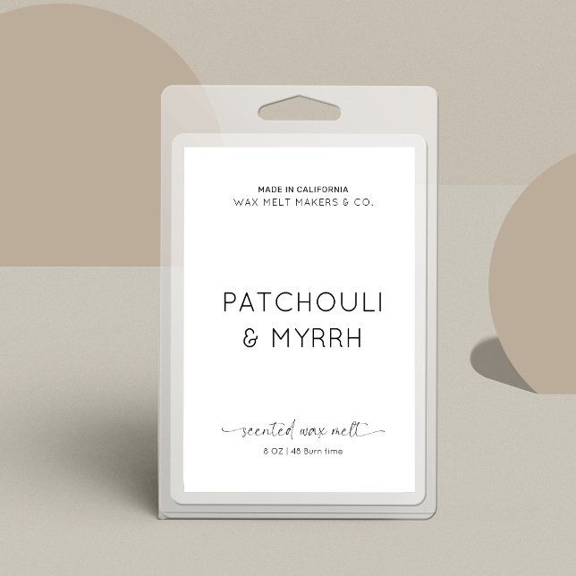 Para Comida Elegante Etiqueta de Rectángulo Mínimo de Empaquet (Subido por el creador)