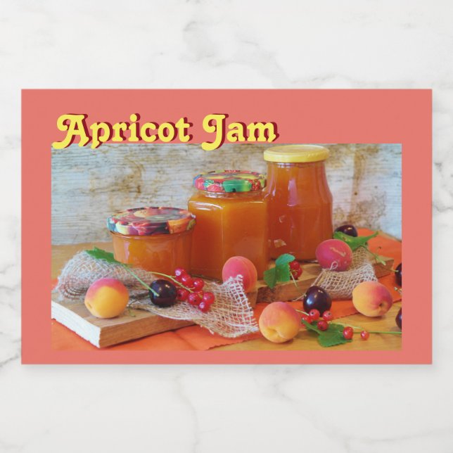 Para Comida Etiqueta Apricot Jam Jar (Etiqueta única)