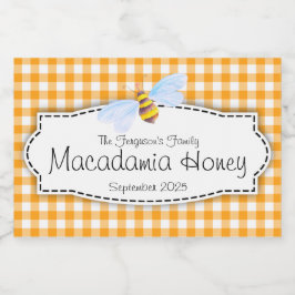 Para Comida Etiqueta de alimentos comprobada de Honey bee ging