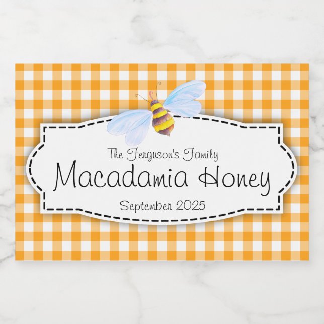 Para Comida Etiqueta de alimentos comprobada de Honey bee ging (Etiqueta única)