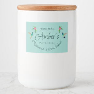 Para Comida Etiqueta de alimentos de Hummingbird personalizado