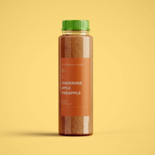 Para Comida Etiqueta de botellas de suavizado de jugo Minimali