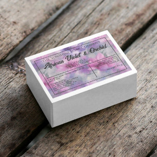 Para Comida Etiqueta de caja de jabón impermeable de flores ro