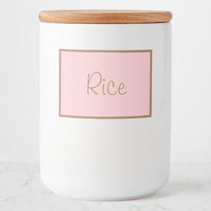 Para Comida Etiqueta de Contenedor de Alimento Arroz