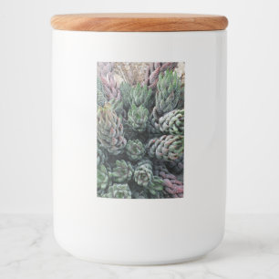 Para Comida Etiqueta de contenedor de alimentos Cactus
