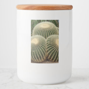 Para Comida Etiqueta de contenedor de alimentos Cactus verdes