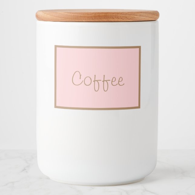 Para Comida Etiqueta de contenedor de alimentos Café (Anverso)