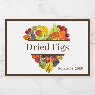 Para Comida Etiqueta de Contenedor de Alimentos Higos Secos