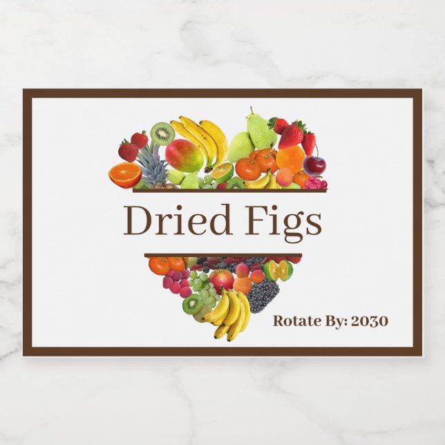 Para Comida Etiqueta de Contenedor de Alimentos Higos Secos (Etiqueta única)