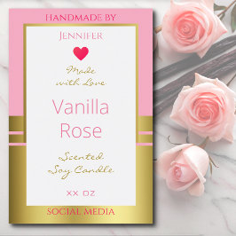 Para Comida Etiqueta de empaquetado de productos de oro rosa T