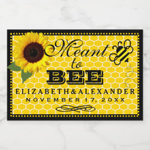 Para Comida Etiqueta De Favor De Invitado De Boda De Girasol