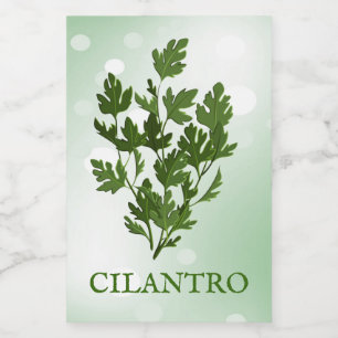 Para Comida Etiqueta de hierbas de Cilantro