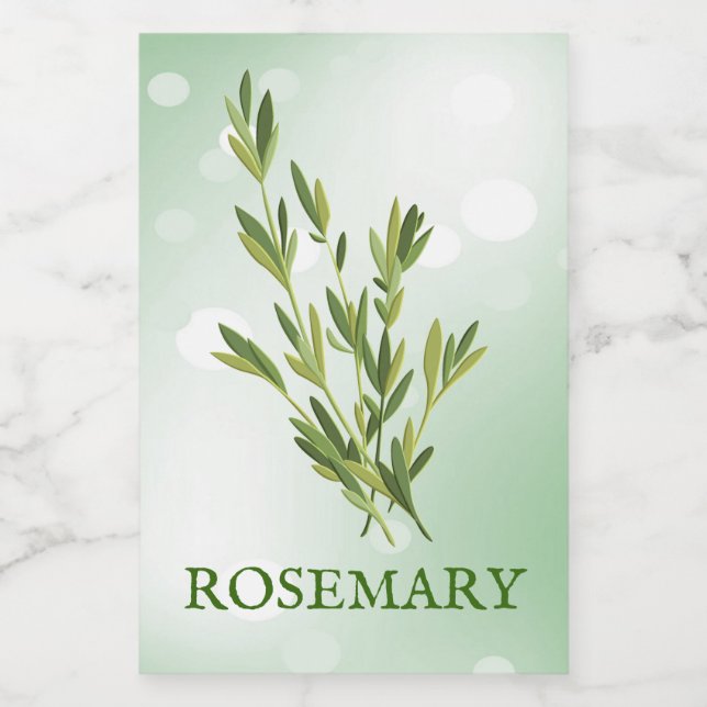 Para Comida Etiqueta de hierbas Rosemary (Etiqueta única)