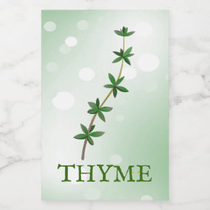 Para Comida Etiqueta de hierbas Thyme