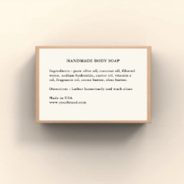 Para Comida Etiqueta de ingredientes de jabón hechos a mano