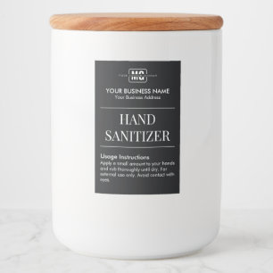 Para Comida Etiqueta de instrucciones de uso de Sanitizer de m