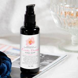 Para Comida Etiqueta de jabón de belleza logotipo de orquídea 