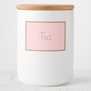 Para Comida Etiqueta de lata de recipiente de alimentos Té