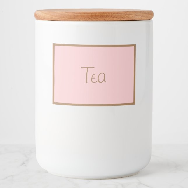 Para Comida Etiqueta de lata de recipiente de alimentos Té (Anverso)