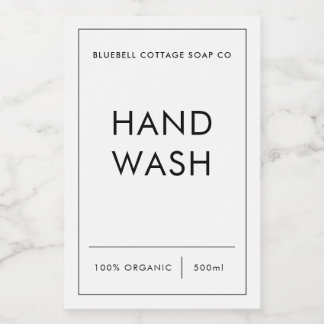 Para Comida Etiqueta de lavado de mano con etiqueta de product