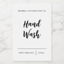 Etiqueta de lavado de manos, etiqueta de producto 