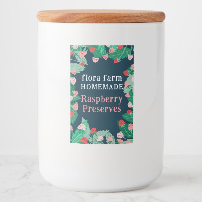 Para Comida Etiqueta de mermelada casera personalizada de fram (Anverso)