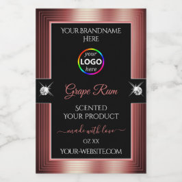 Para Comida Etiqueta de producto con logotipo rojo de vino bri