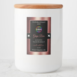 Para Comida Etiqueta de producto con logotipo rojo de vino bri