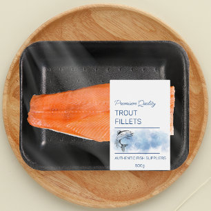 Para Comida Etiqueta de producto de archivos de peces de truch