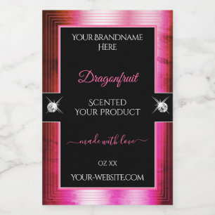 Para Comida Etiqueta de producto de brillantes negros de Crims