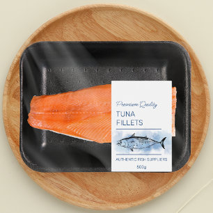 Para Comida Etiqueta de producto de filetes de peces de atún