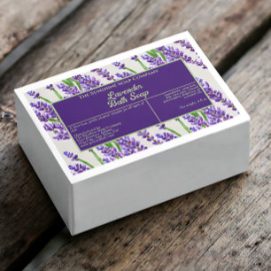 Para Comida Etiqueta de producto de jabón de flores de lavanda