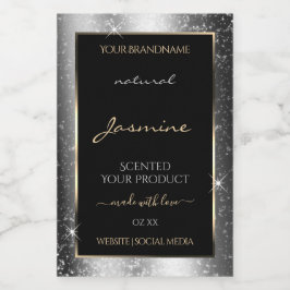 Para Comida Etiqueta de producto de marco de Purpurina de chis