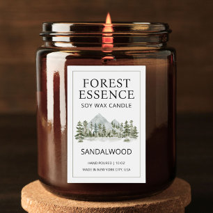 Para Comida Etiqueta de producto de negocio de vela de bosque 