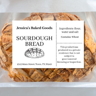 Para Comida Etiqueta de producto de panadería Cottage SD01_1rt