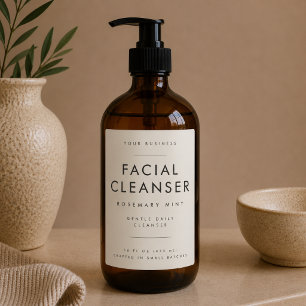 Para Comida Etiqueta de Producto de Spa de Limpieza Facial de