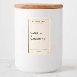 Para Comida Etiqueta de producto de vela minimalista moderna