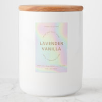 Etiqueta de producto de velas de inspiración holog