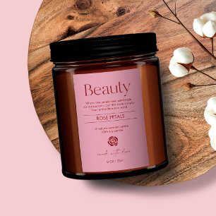 Para Comida Etiqueta de producto rosa de Rubor