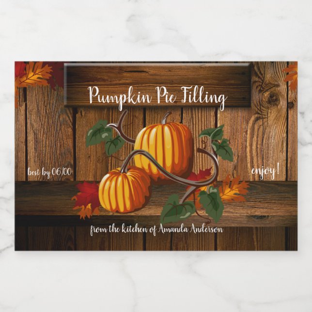 Para Comida Etiqueta de relleno del tubo de calabaza 3x2 (Etiqueta única)