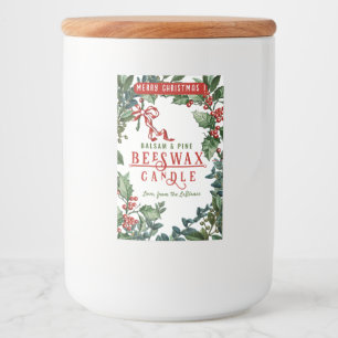 Para Comida Etiqueta de vela de Balsamo de hoja perenne y lazo