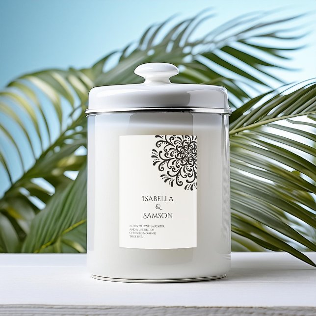 Para Comida Etiqueta de velas espléndidas en blanco y negro (Subido por el creador)