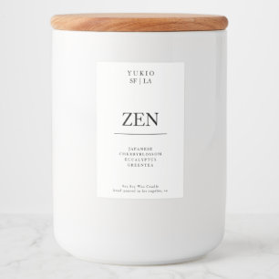Para Comida Etiqueta de velas Minimalista fuerte y simple rega