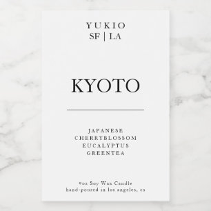Para Comida Etiqueta de velas Minimalista fuerte y simple rega