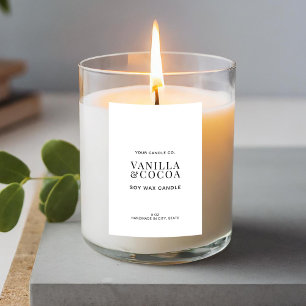 Para Comida Etiqueta de velas moderna y elegante